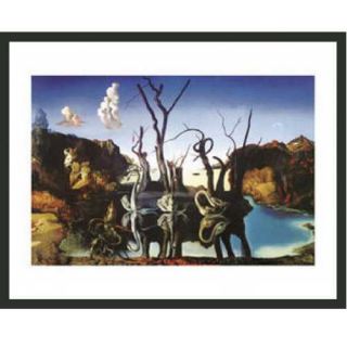 Frames By Mail Swans Reflecting Elephants by Salvador Dali Framed