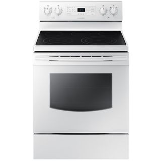 Samsung Smooth Surface Freestanding 5 Element 5.9 cu ft Self Cleaning Convection Electric Range (White) (Common: 30 in; Actual: 29.875 in)