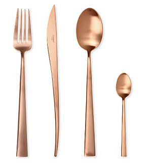 CUTIPOL   Duna matt copper 24 piece cutlery set