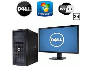 Refurbished: Dell Optiplex 755 TWR Desktop   Intel Core 2 Duo 3.0GHz   4GB RAM   *NEW* 1TB HDD   Windows 7 32 Bit   WiFi   DVD/CD RW   NEW 24 Inch Dell LCD Monitor!