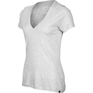 Hurley Solid Perfect V Neck T Shirt   Short Sleeve   Womens