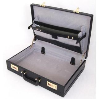Deluxe Executive Briefcase Attache Case Hard Sided 2 Combination Lock Expandable Black One Size