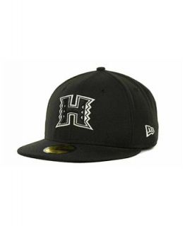 New Era Hawaii Warriors Black on Black with White 59FIFTY Cap   Sports