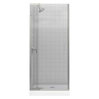 KOHLER Purist 33 in. x 72 in. Heavy Semi Framed Pivot Shower Door in Vibrant Brushed Nickel with Clear Glass K 702010 L BN