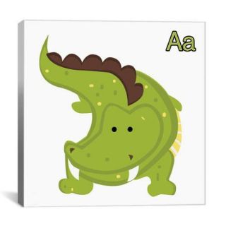 iCanvas Kids Art A is for Aligator Graphic Canvas Wall Art