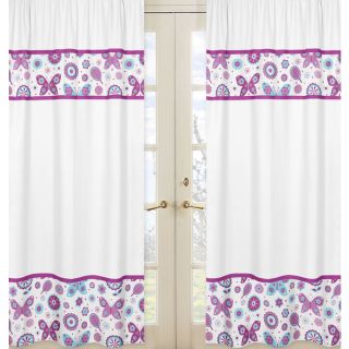 Spring Garden 84 inch Curtain Panels (Set of 2)  