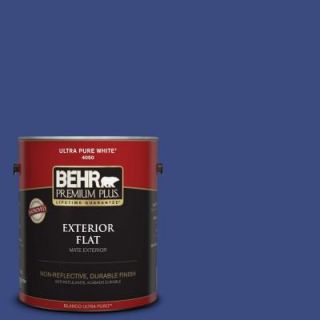 BEHR Premium Plus 1 gal. #P530 7 Tanzanite Flat Exterior Paint 430001