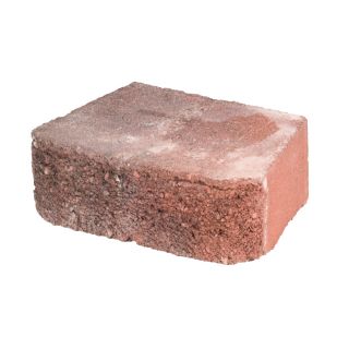 Red/Charcoal Basic Concrete Retaining Wall Block (Common: 12 in x 4 in; Actual: 11.5 in x 4 in)