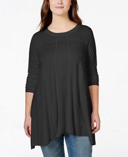 Melissa McCarthy Seven7 Plus Size Long Sleeve Seamed Top   Tops   Plus