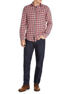 Army & Navy Barnaby Classic Long Sleeve Check Shirt Red