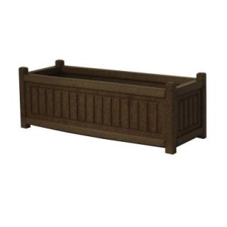 Eagle One Nantucket 34 in. x 12 in. Brown Recycled Plastic Commercial Grade Planter Box C50034BRN