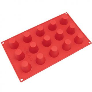 Freshware 15 Cavity Silicone Mini Cylinder Pudding Mold   Red   7309905