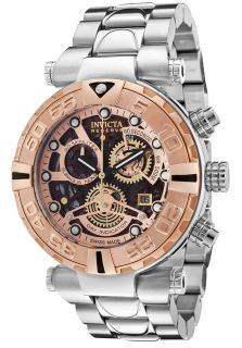 Men's Subaqua Chronograph Stainless Steel Rose Tone & Brown Dial