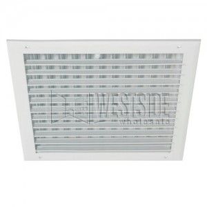 Hart & Cooley A611MS 12x12 W HVAC Register, 12" W x 12" H, One Way Aluminum for Sidewall/Ceiling   White (021255)