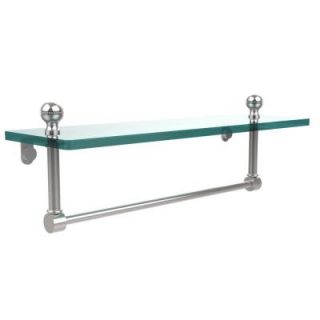 Allied Brass Mambo 16 in. W Glass Vanity Shelf with Integrated Towel Bar in Polished Chrome MA 1/16TB PC