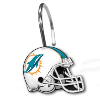 NFL 942 Dolphins Shower Curtain Rings   17155423  