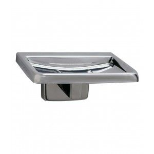 Bobrick B 680 Soap Dish, Surface Mount   Bright Polished Stainless Steel