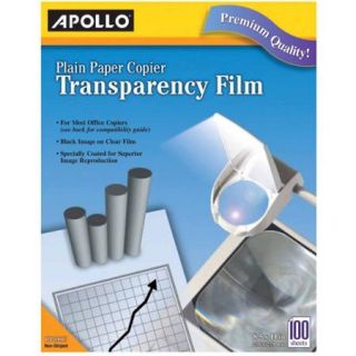 Apollo c/o Acco World Plain Paper Copier Transparency Film, Letter, 100/Box