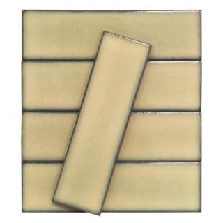 Splashback Tile Vintage Khaki 3 in. x 9 in. x 10 mm Ceramic Wall Mosaic Tile (5 Tiles Per Unit) VINTAGEKHAKI3X9