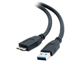 C2G 54177 6.5 ft. Black USB 3.0 A Male to Micro B Male Cable