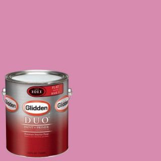 Glidden DUO 1 gal. #GLR08 Sexy Pink Flat Interior Paint with Primer GLR08 01F