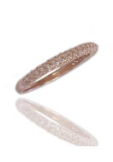 0.36 TCW 14kt. Rose Gold Plated .925 SS White CZ Band Ring