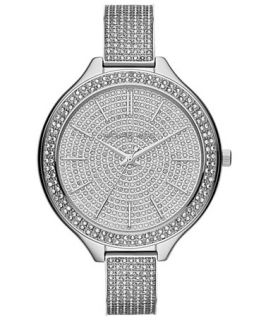 Michael Kors Womens Slim Runway Glitz Stainless Steel Bracelet Watch