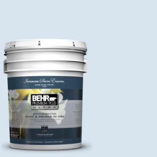 BEHR Premium Plus Ultra 5 gal. #560C 1 Rain Water Satin Enamel Interior Paint 775005