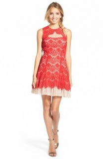 Steppin Out Illusion Lace Fit and Flare Dress