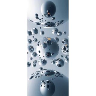 Ideal Decor 79 in. x 34 in. Silver Satellites Wall Mural DM518