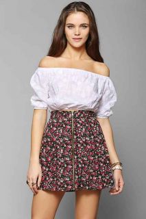 Lucca Couture Embroidered Off The Shoulder Cropped Top