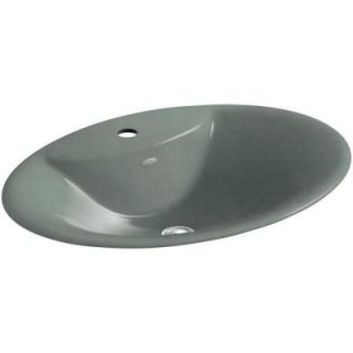 KOHLER Maratea Drop In Cast Iron Bathroom Sink in Basalt K 2831 1 FT