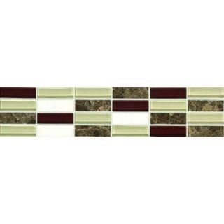 Daltile Stone Decorative Accents Cohiba Illusion 2 5/8 in. x 12 in. Marble and Glass Accent Tile ST63312DCOCC1L