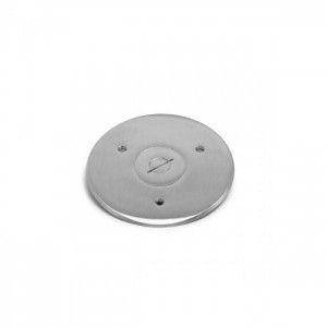 Lew Electric TCP 1 NS Floor Box, Flanged Cover, w/2" 1/2" Combo Plug for Comm./Data. Or Single Receptacles   Nickel Silver