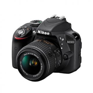 Nikon D3300 24MP HD Video DSLR Camera Kit with 18 55mm and 55 200mm Lenses, Wi    7877062