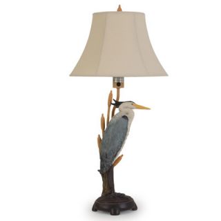Island Way Outdoor 35.5 H Table Lamp with Bell Shade
