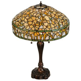 Tiffany Dogwood 27 H Table Lamp with Bowl Shade by Meyda Tiffany