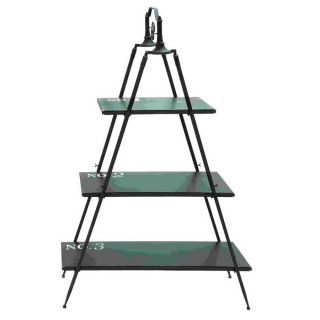 Woodland Imports 66 in H x 44 in W x 15 in D 3 Tier Wood Freestanding Shelving Unit