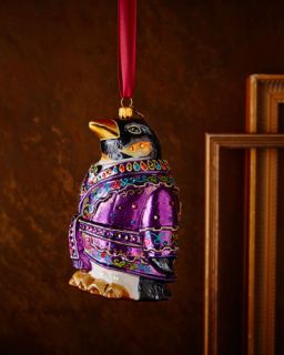 Jay Strongwater Peacock Clip Christmas Ornament