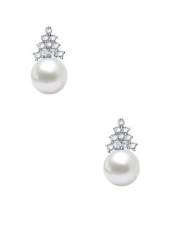 Freshwater Pearl Drop Earrings by Genevive Jewelry