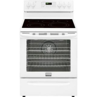 Frigidaire Gallery 30 in. 5.7 cu. ft. Electric Range with Convection Self Cleaning Oven in White FGEF3058RW