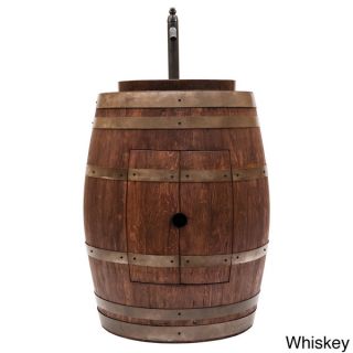 Wine Barrel Vanity Package with 17 inch Oval Skirted Vessel Copper