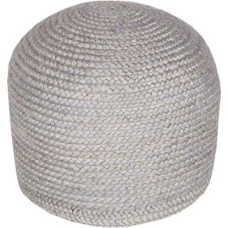 Libby Langdon Beehive Hand Crafted Textural Decorative Pouf, Gray