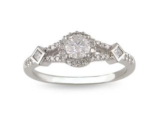 14k White Gold 1/2ct TDW Diamond Engagement Ring (G H, I1 I2)