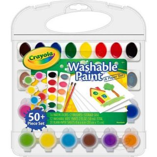 Crayola Washable Paint and Paper Set   50 Piece    Crayola