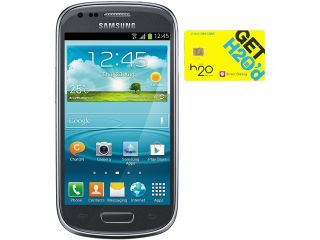 Samsung Galaxy S3 Mini I8200 Gray 8GB Value Edition Phone + H2O $60 SIM Card