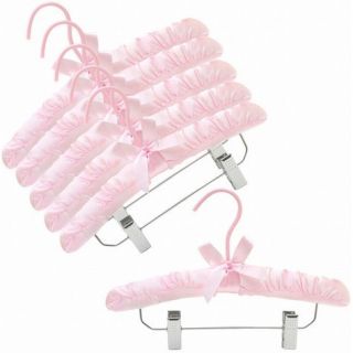 Childrens Satin Padded Hangers with Clips by Only Hangers Inc.