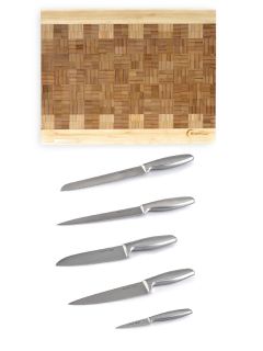 Cutlery and Cutting Board Set (6 PC) by BergHOFF