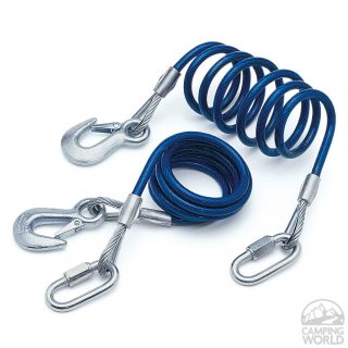 68 Inch 6000 lb. Coiled Safety Cables   Roadmaster 643   Car Towing Accessories