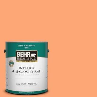 BEHR Premium Plus 1 gal. #240B 4 Marmalade Zero VOC Semi Gloss Enamel Interior Paint 340001